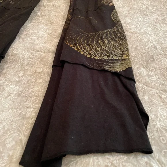 Festival Burning Man Sacred Geometry Flowy Leggings Pants Yoga Size Small - Picture 4 of 5